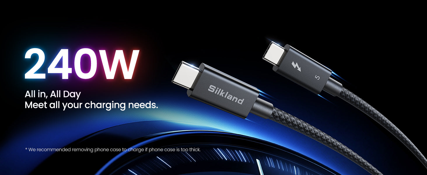 thunderbolt 5 cables of Silkland - 240w charging