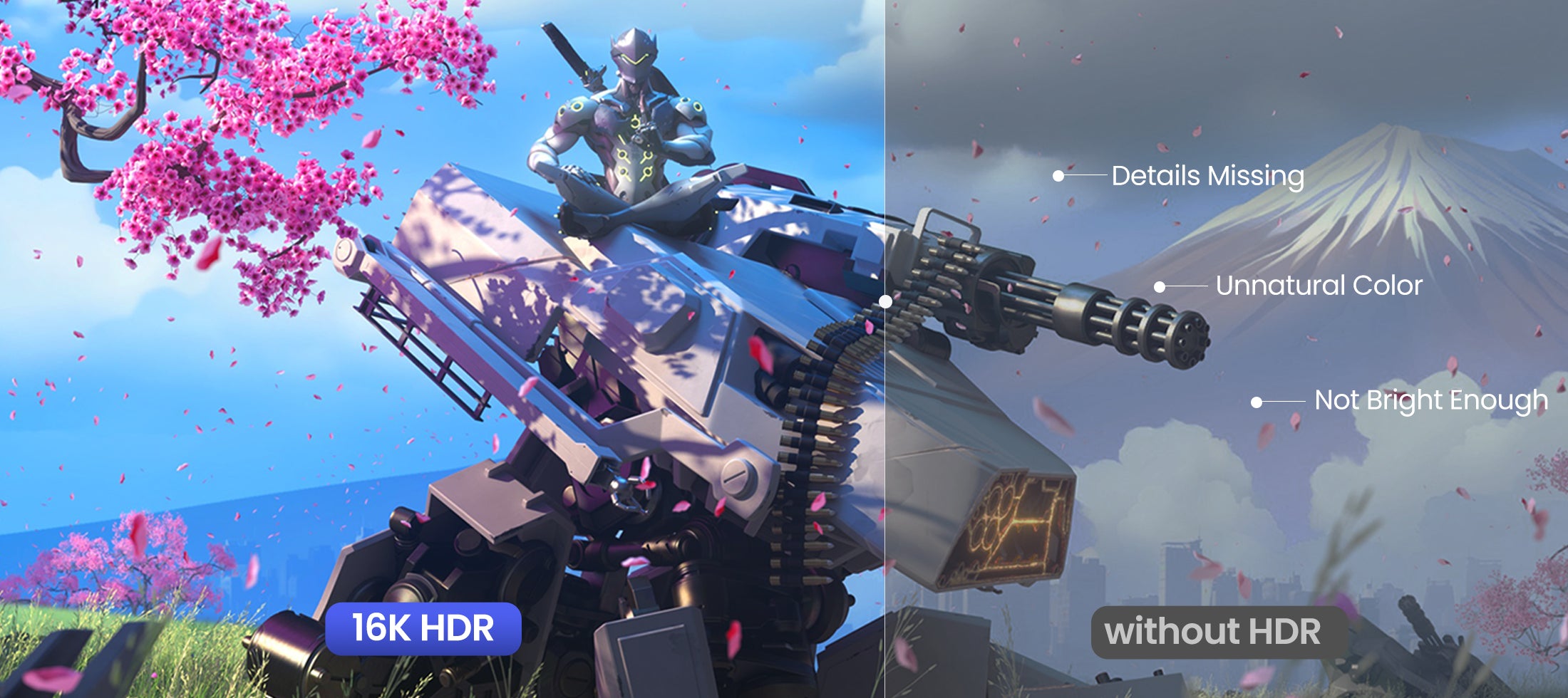 The difference between turning on HDR or not