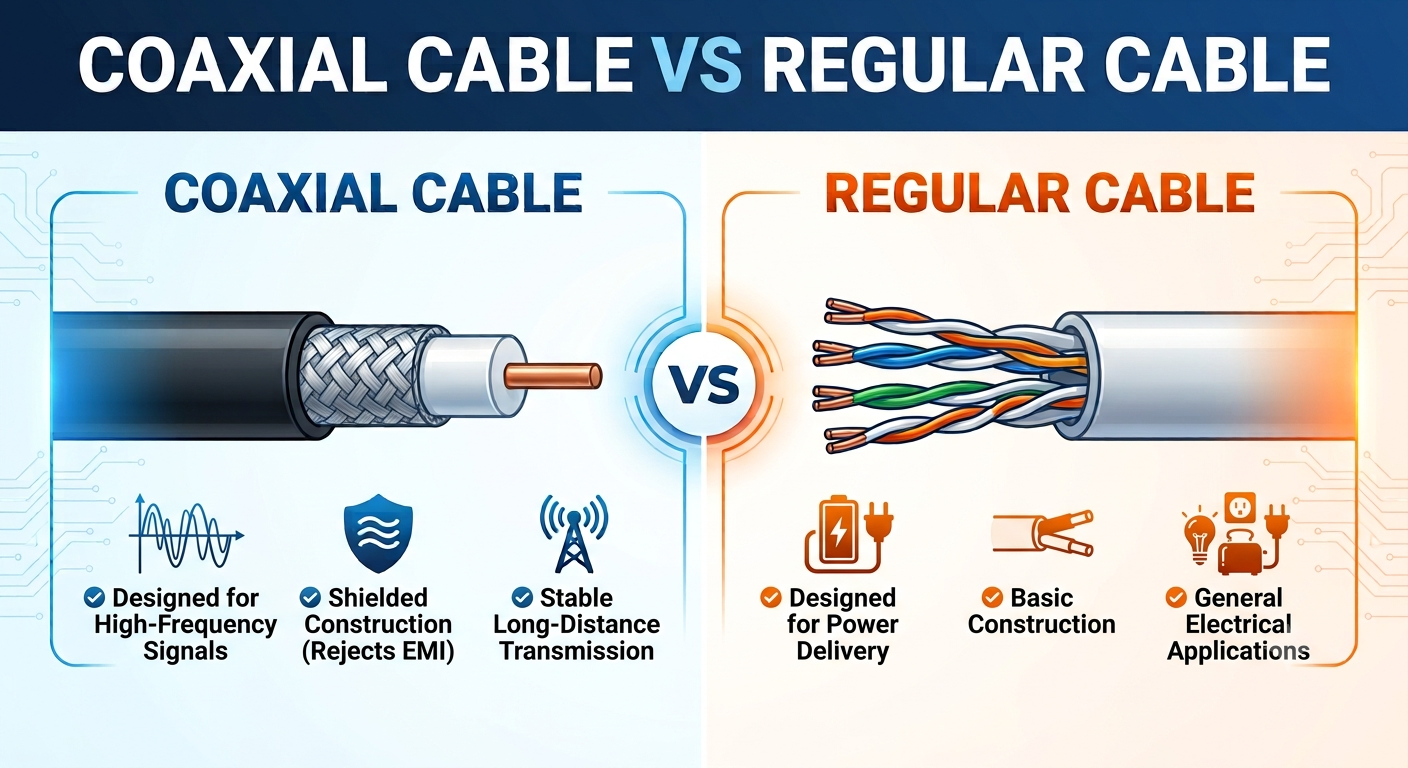 Coaxial Cable vs Ordinary Cable: What's the Difference?