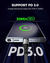 Load image into Gallery viewer, Silkland Cavo Type C to Type C 1M+1M, [3A/20V 60W] PD 3.0 &amp; QC 4.0, Cavo USB C USB C per iPhone 15 Serie, Samsung S23/S22/S21, iPad Pro/Air, MacBook

