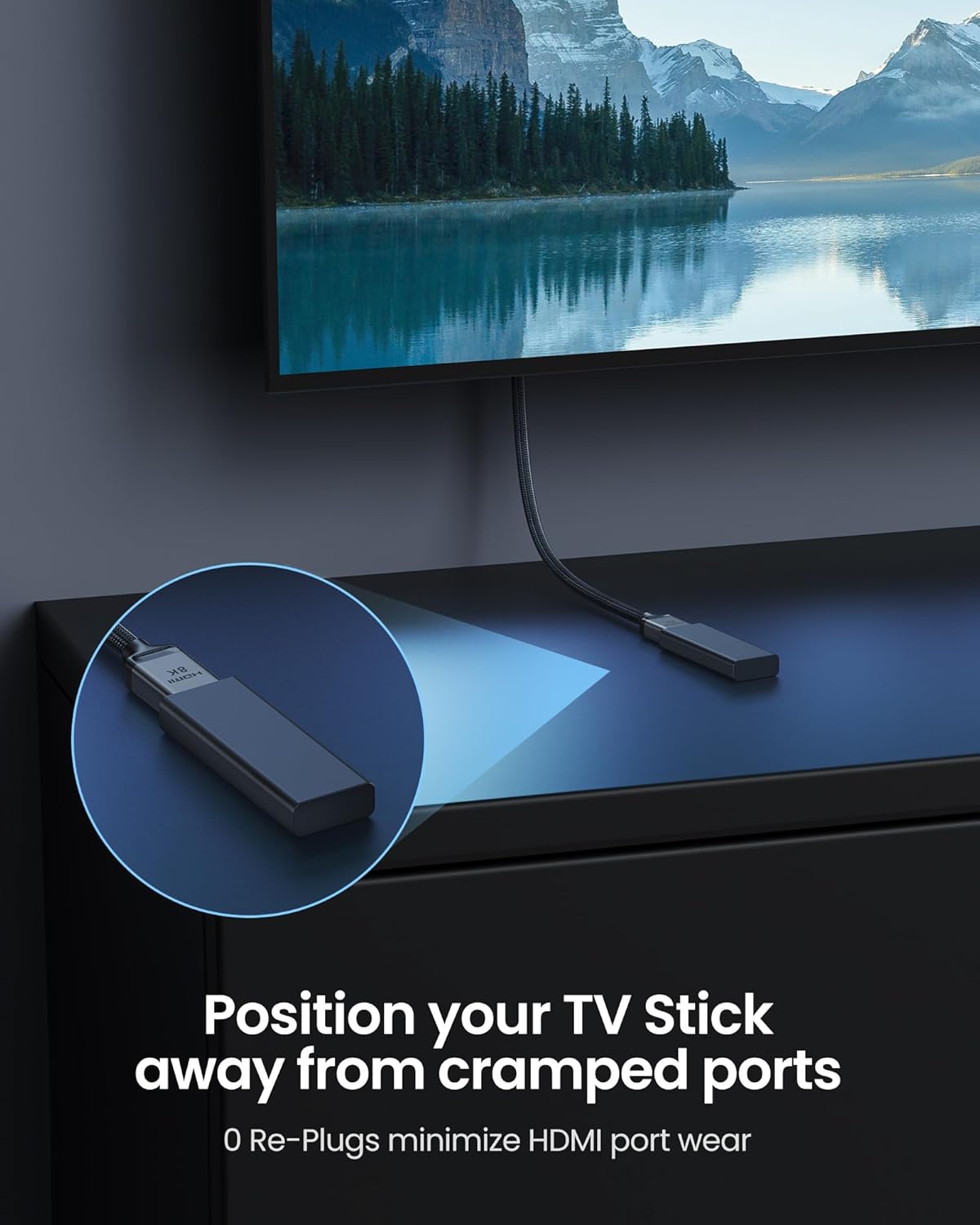 Silkland HDMI 2.1 Extension Cable - 8K@60Hz, 48Gbps Ultra High Speed