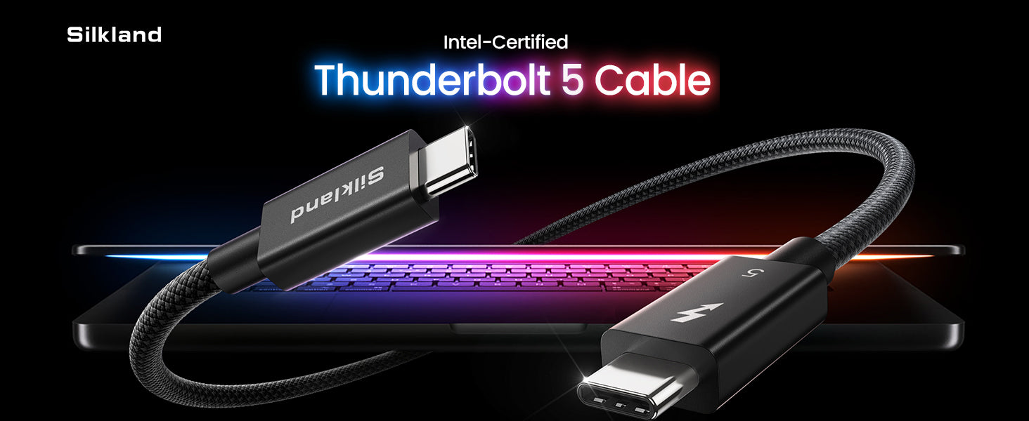 Video laden: Silkland Intel Certified Thunderbolt 5 Cable 80Gbps
