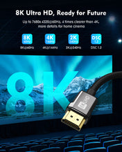 Lade das Bild in den Galerie-Viewer, 8K HDMI 2.1 Cable 6.6ft
